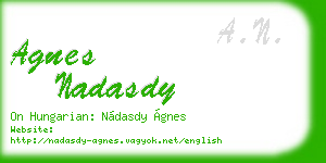agnes nadasdy business card